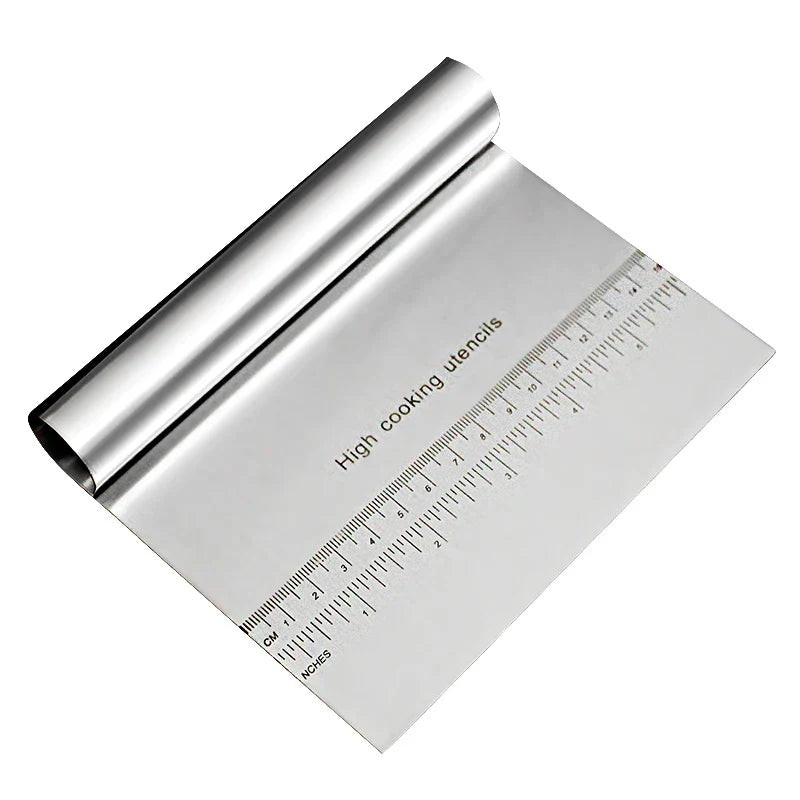 Cake tools stainless steel scraper cutters rice rolls dough scraper 150*120mm