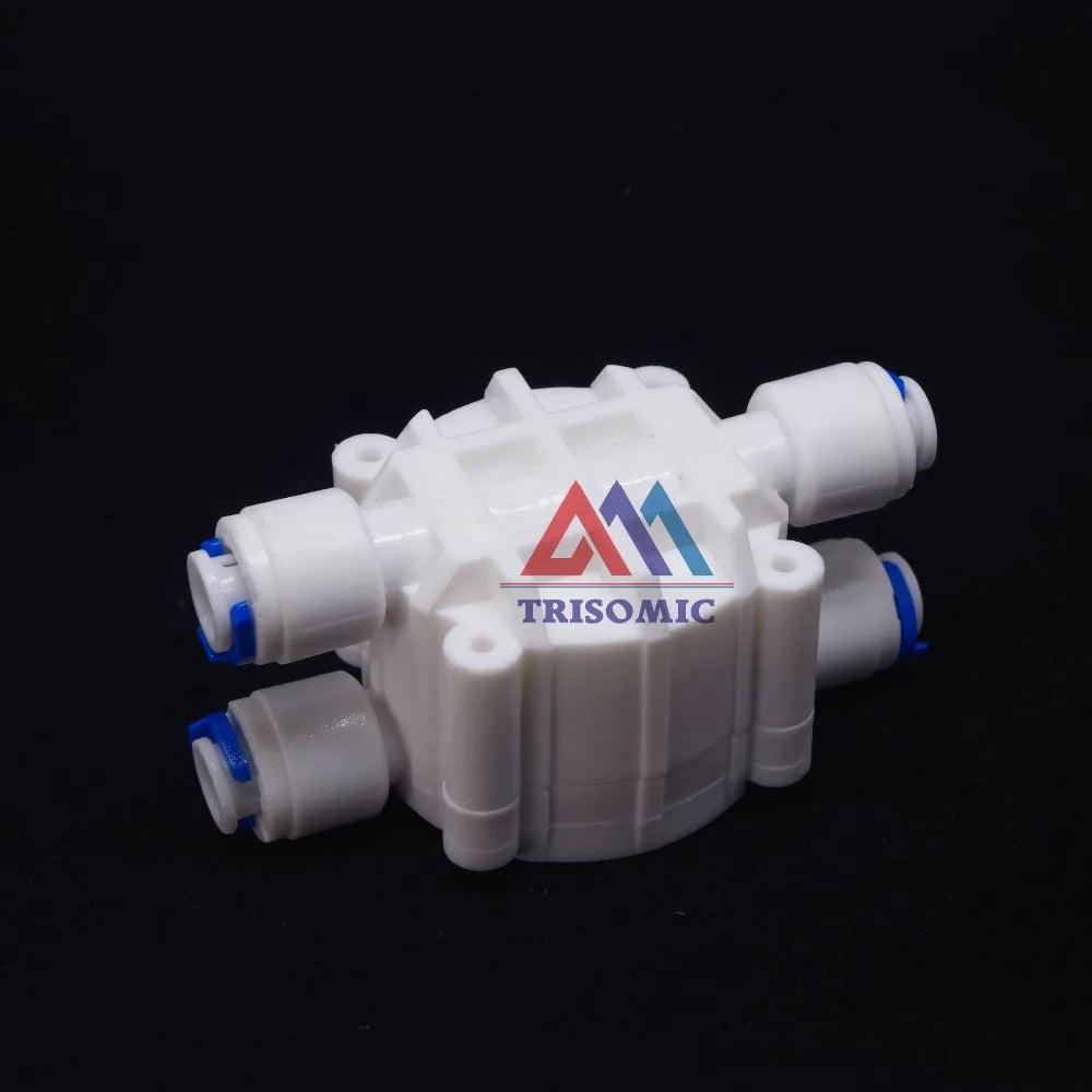 1/4" Hose quick connection Auto Shut Off 4 Way Valve  Quick Fitting Connection Aquarium RO Water Filter Reverse Osmosis System
