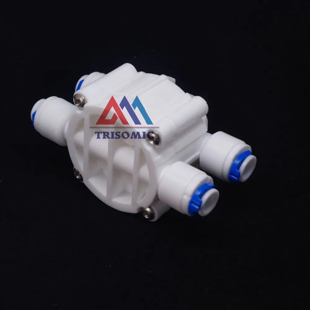 1/4" Hose quick connection Auto Shut Off 4 Way Valve  Quick Fitting Connection Aquarium RO Water Filter Reverse Osmosis System