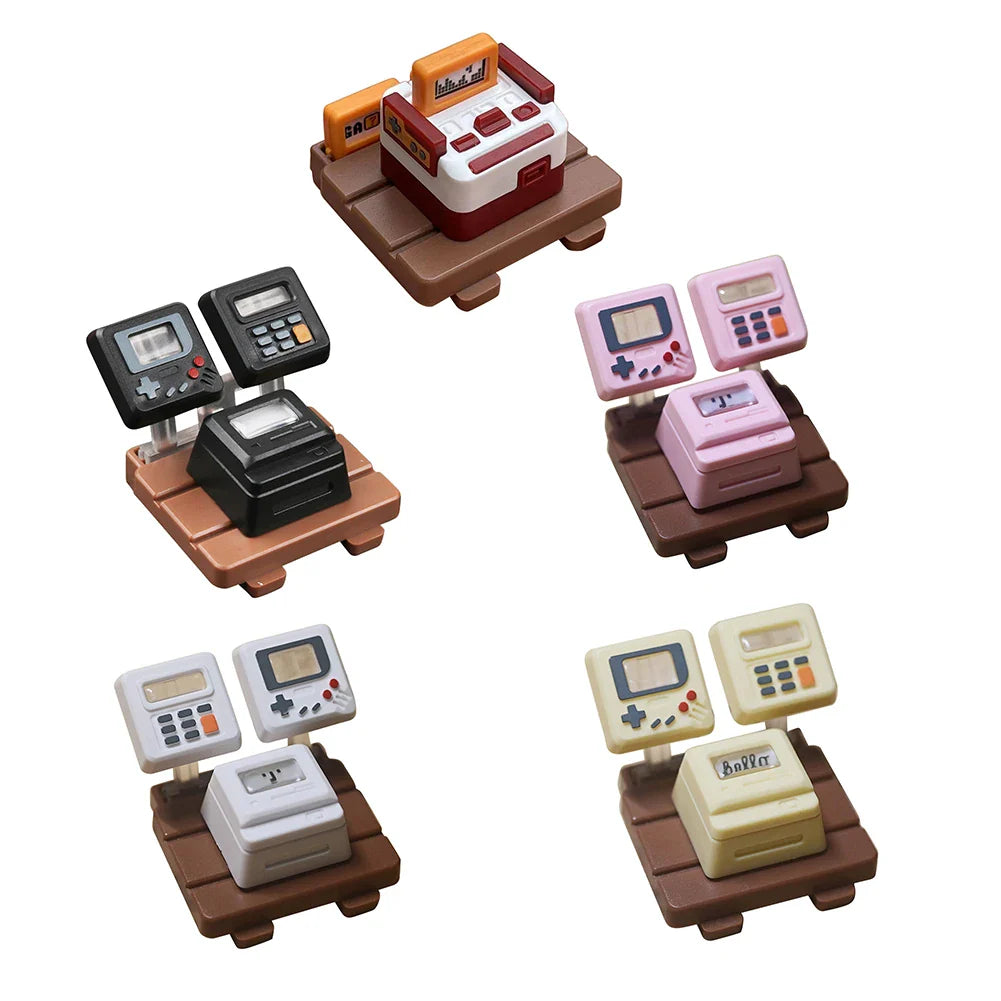 K-04 Keyboard Keycaps 3 in 1 Replacement for Mechanical Keyboard Keycap Retro Game Console Keycaps Cute Transparent Key Cap Suit